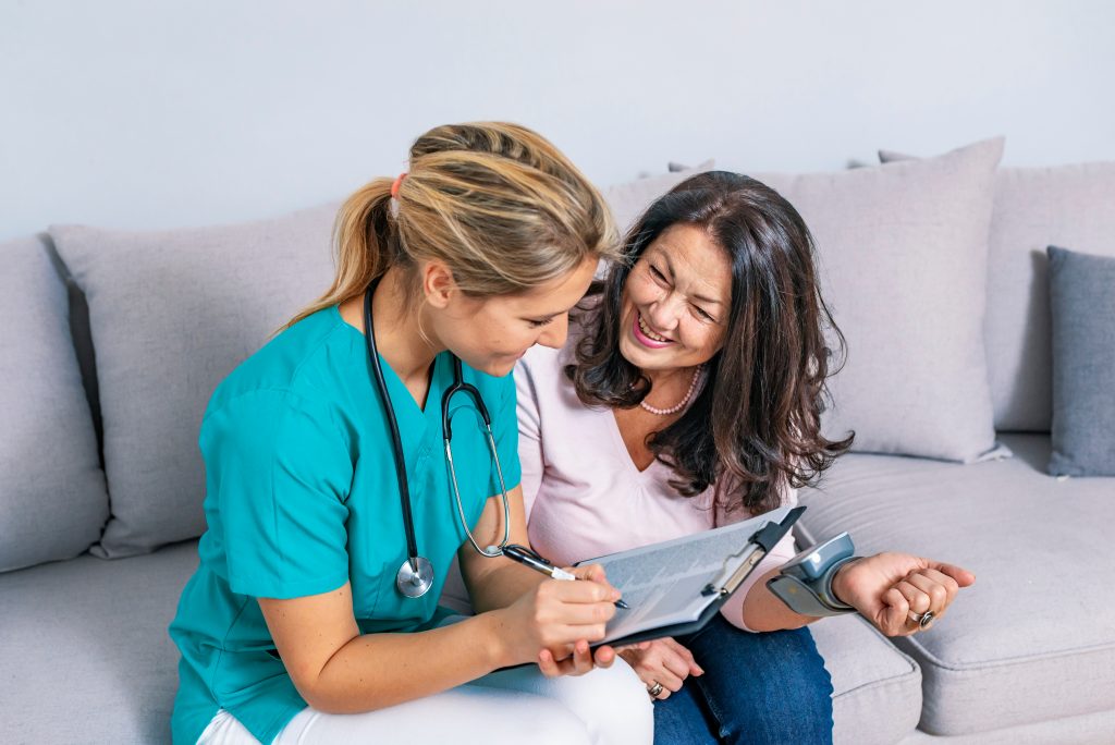 Nurse Measuring Blood Pressure